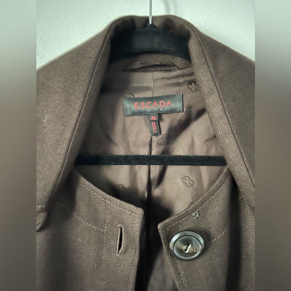 Escada NEW vintage jacket blazer 30% wool 70% rayon Made In Germany brown - Picture 5 of 17